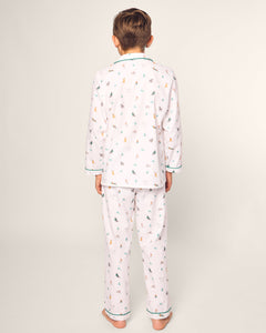 Kid's Twill Pajama Set in Jingle Paws