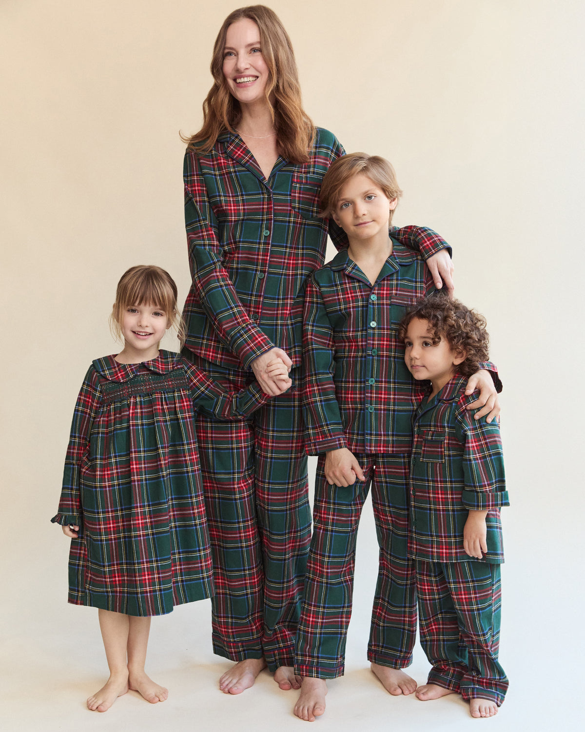 Kid's Brushed Twill Pajama Set in Kensington Tartan