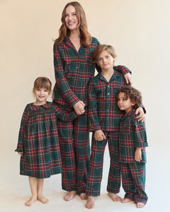 Kid's Brushed Twill Pajama Set in Kensington Tartan
