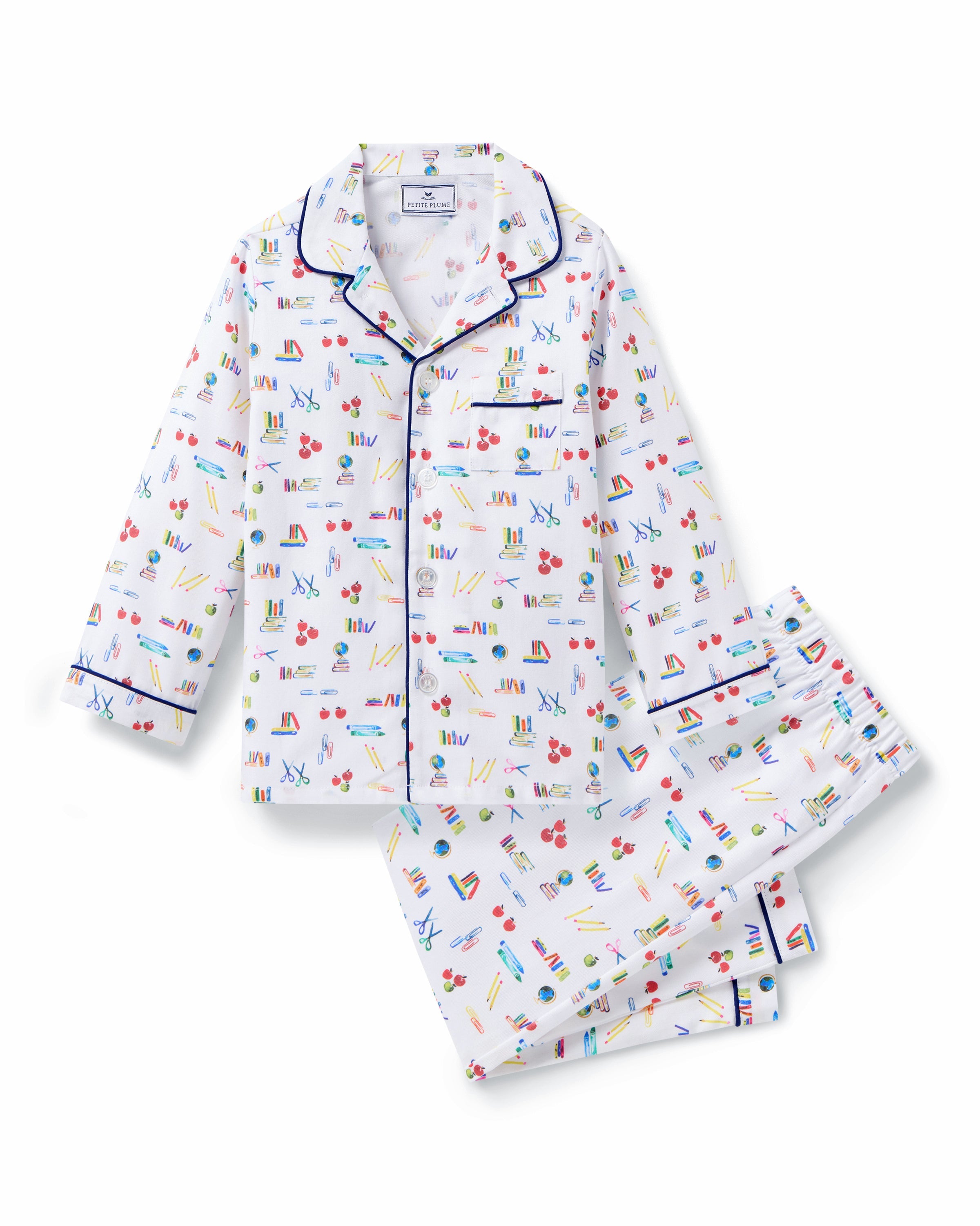 Kid's Twill Pajama Set in Literary Lessons