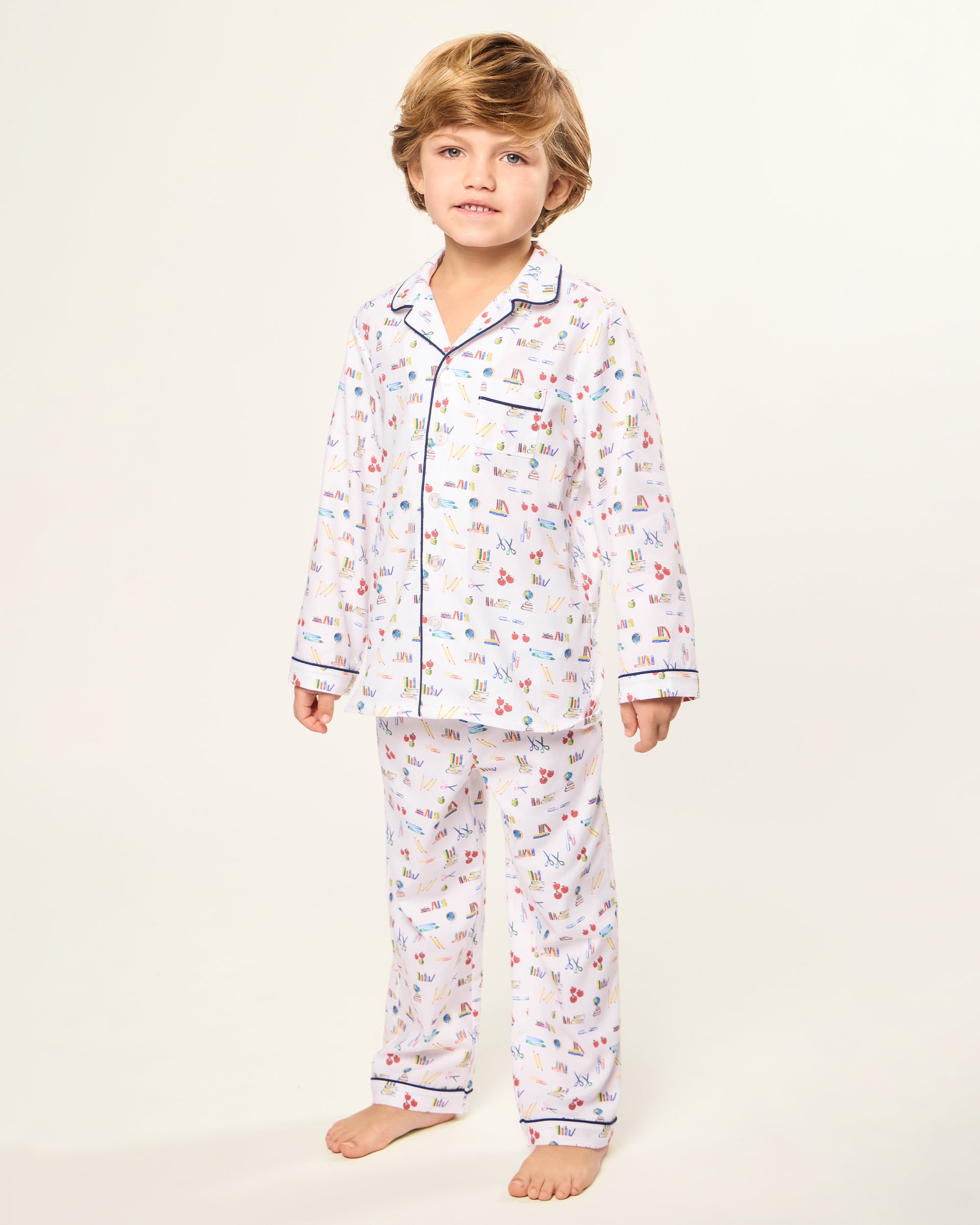 Kid's Twill Pajama Set in Literary Lessons