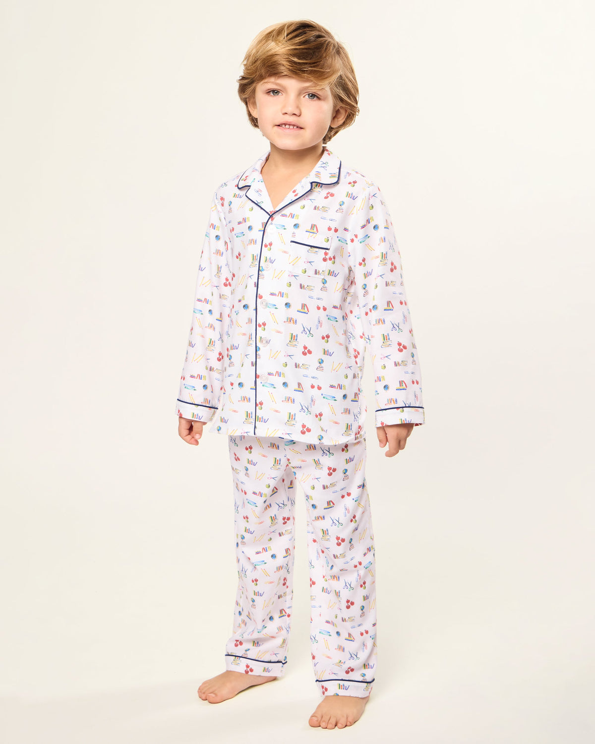 Kid's Twill Pajama Set in Literary Lessons