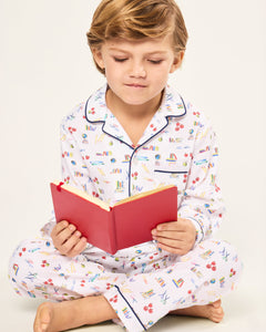 Kid's Twill Pajama Set in Literary Lessons