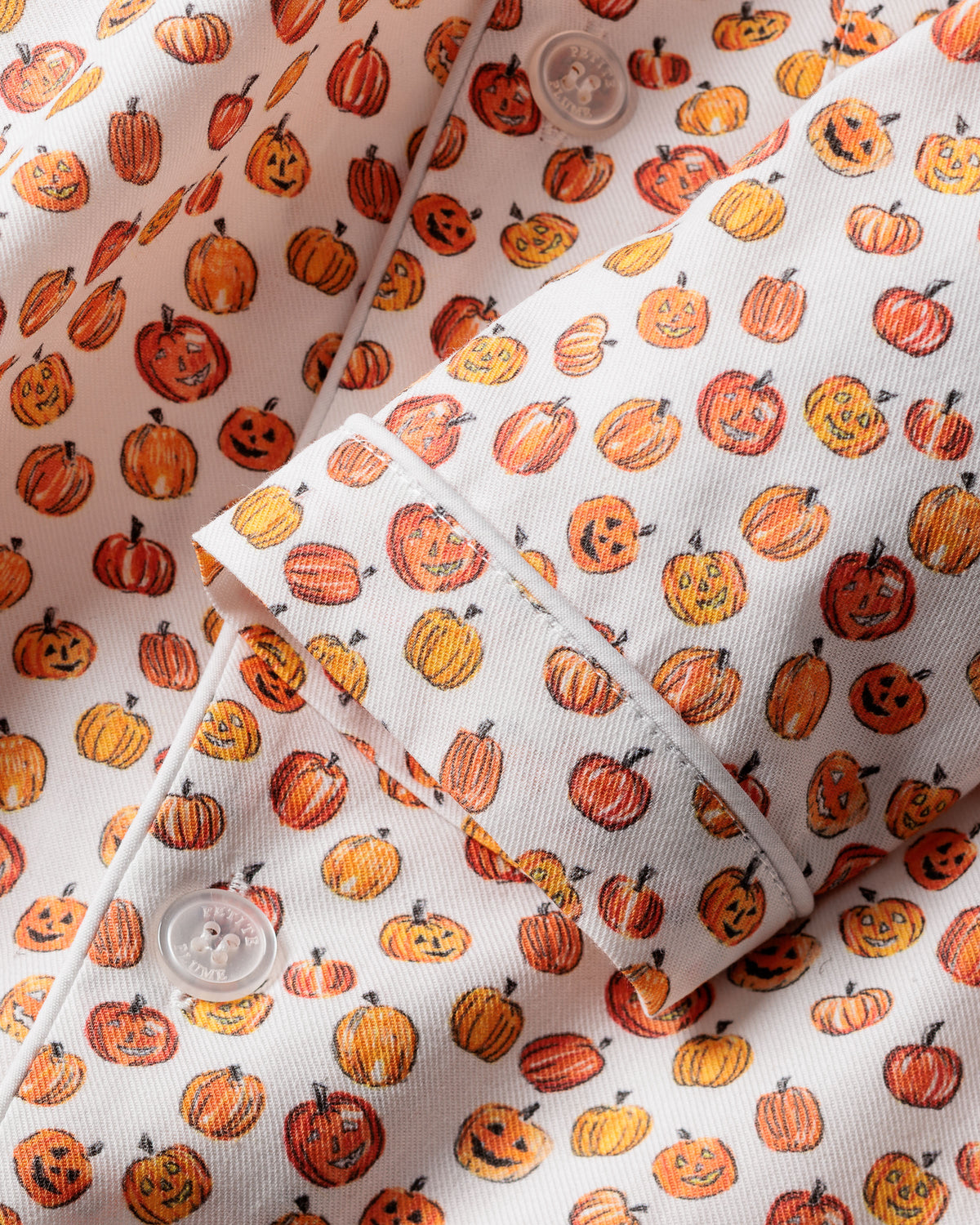 Kid's Twill Pajama Set in Pumpkin Patch