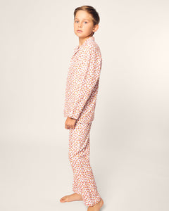 Kid's Twill Pajama Set in Pumpkin Patch