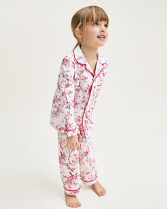 Kid’s Twill Pajama Set in Red Timeless Toile