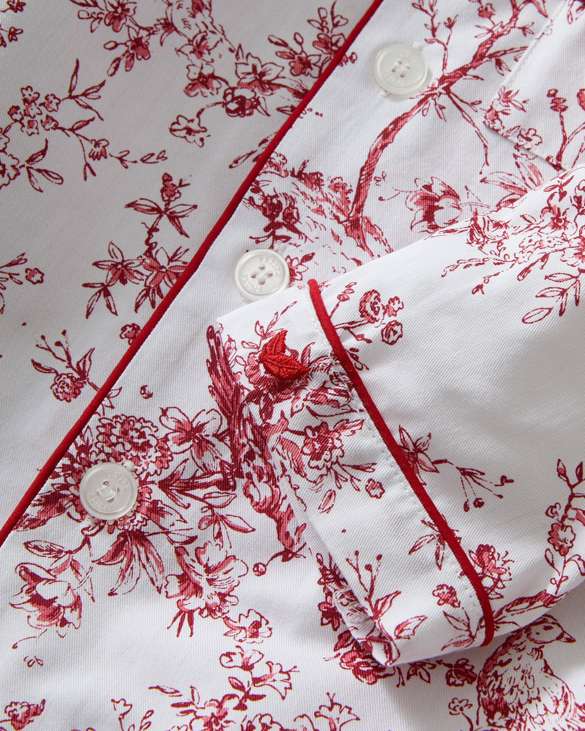 Kid’s Twill Pajama Set in Red Timeless Toile