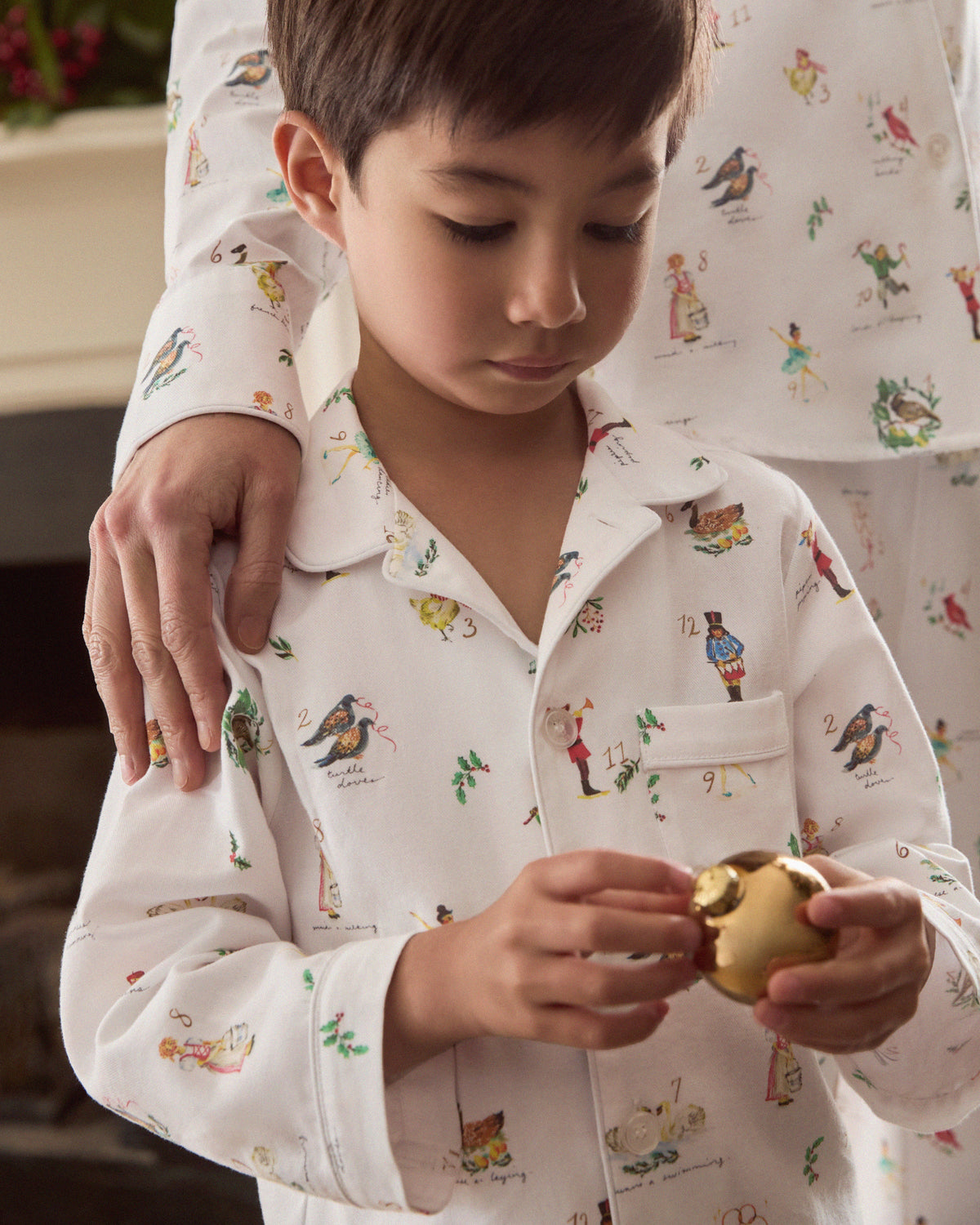 Kid's Twill Pajama Set in 12 Days of Christmas