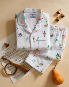 Kid's Twill Pajama Set in 12 Days of Christmas