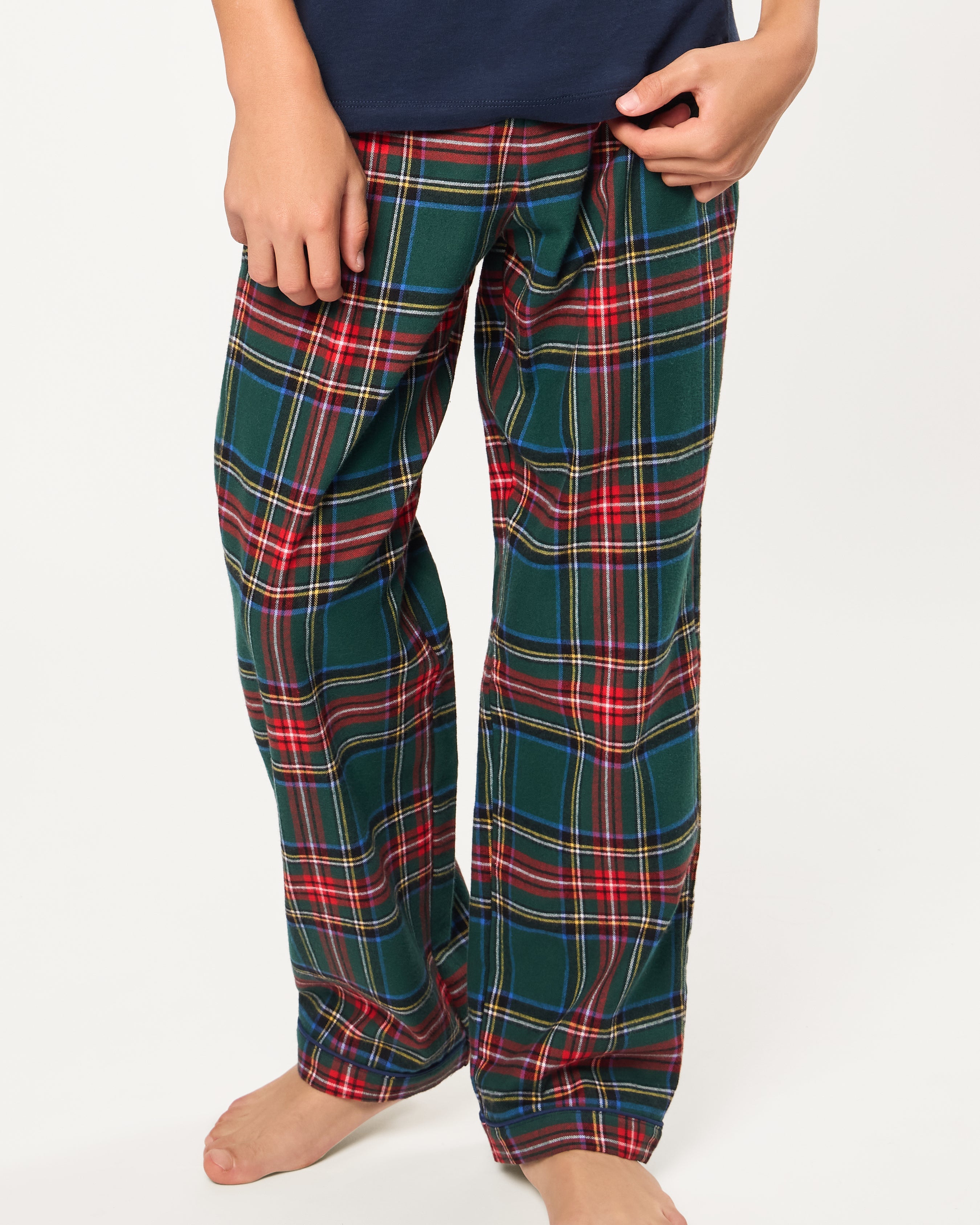Kid's Brushed Twill Pajama Pants in Kensington Tartan