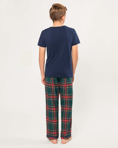 Kid's Brushed Twill Pajama Pants in Kensington Tartan