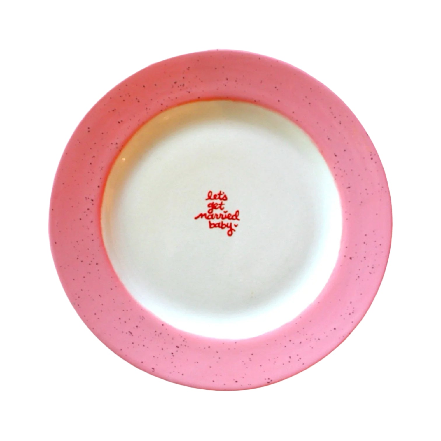 Hand-painted “Get Married Baby” Cake Plate
