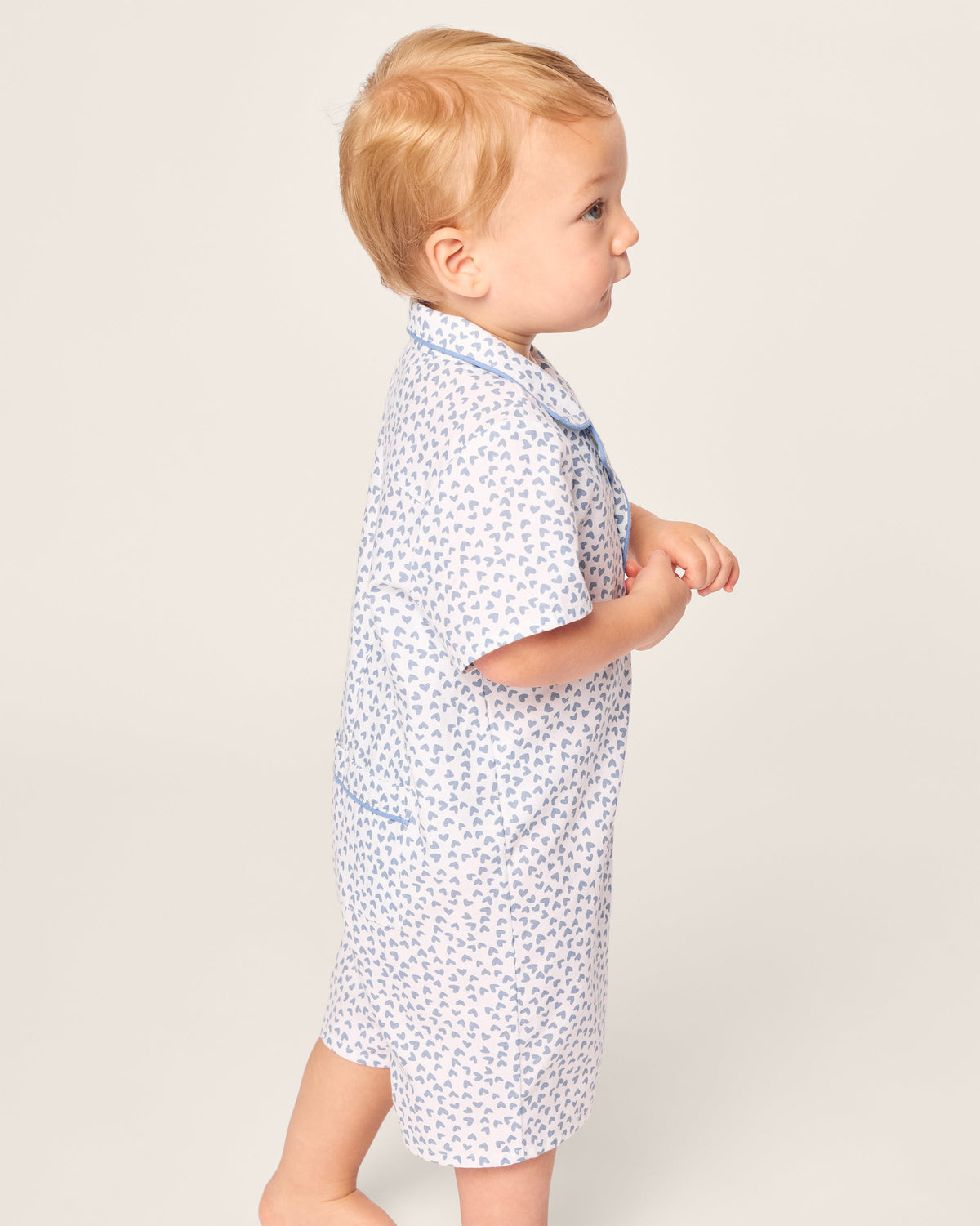 Baby’s Twill Romper in Bluehearts