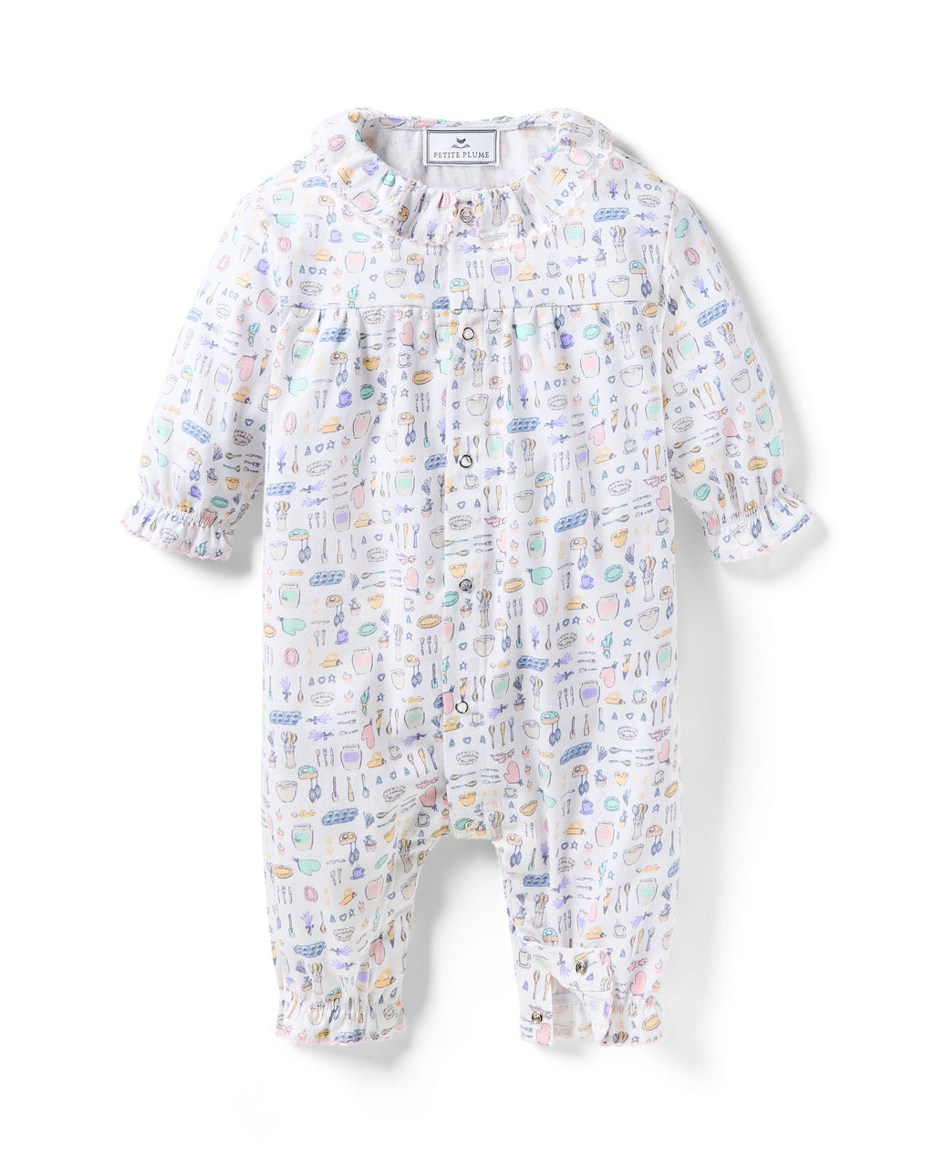Baby’s Twill Madeline Romper in Baking Spirits Bright