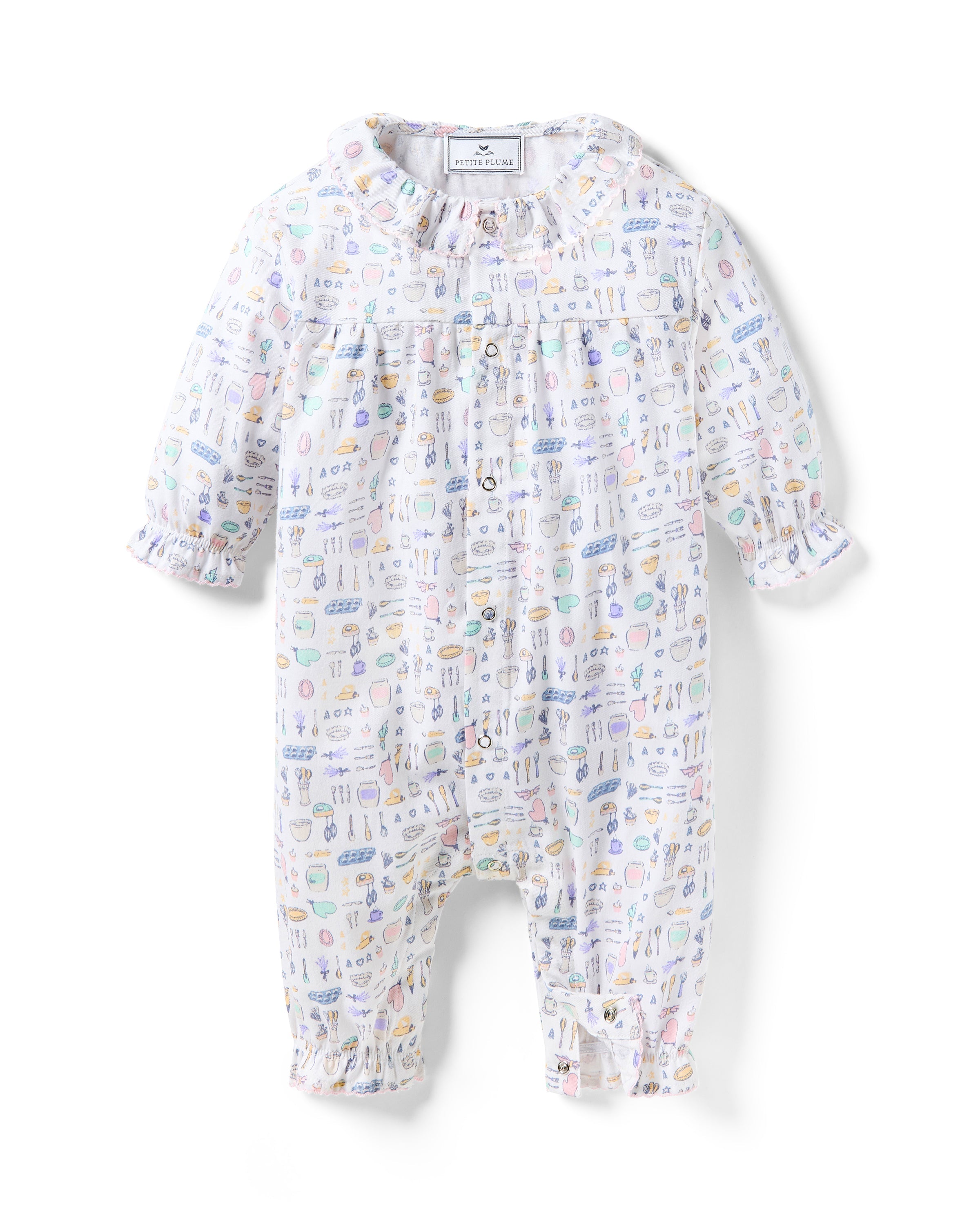 Baby's Twill Madeline Romper in Baking Spirits Bright