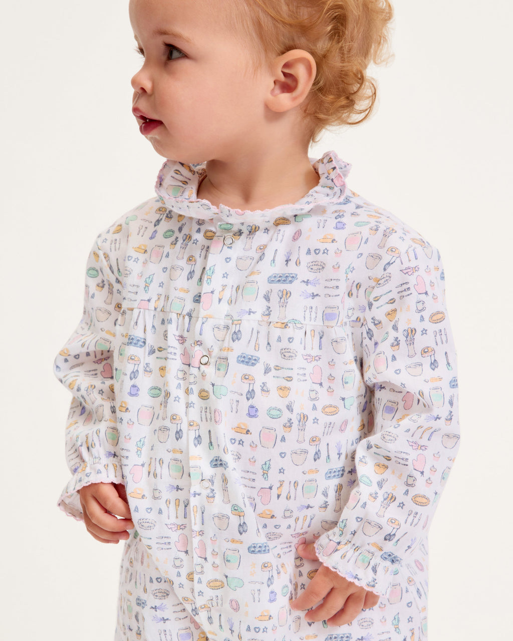 Baby’s Twill Madeline Romper in Baking Spirits Bright