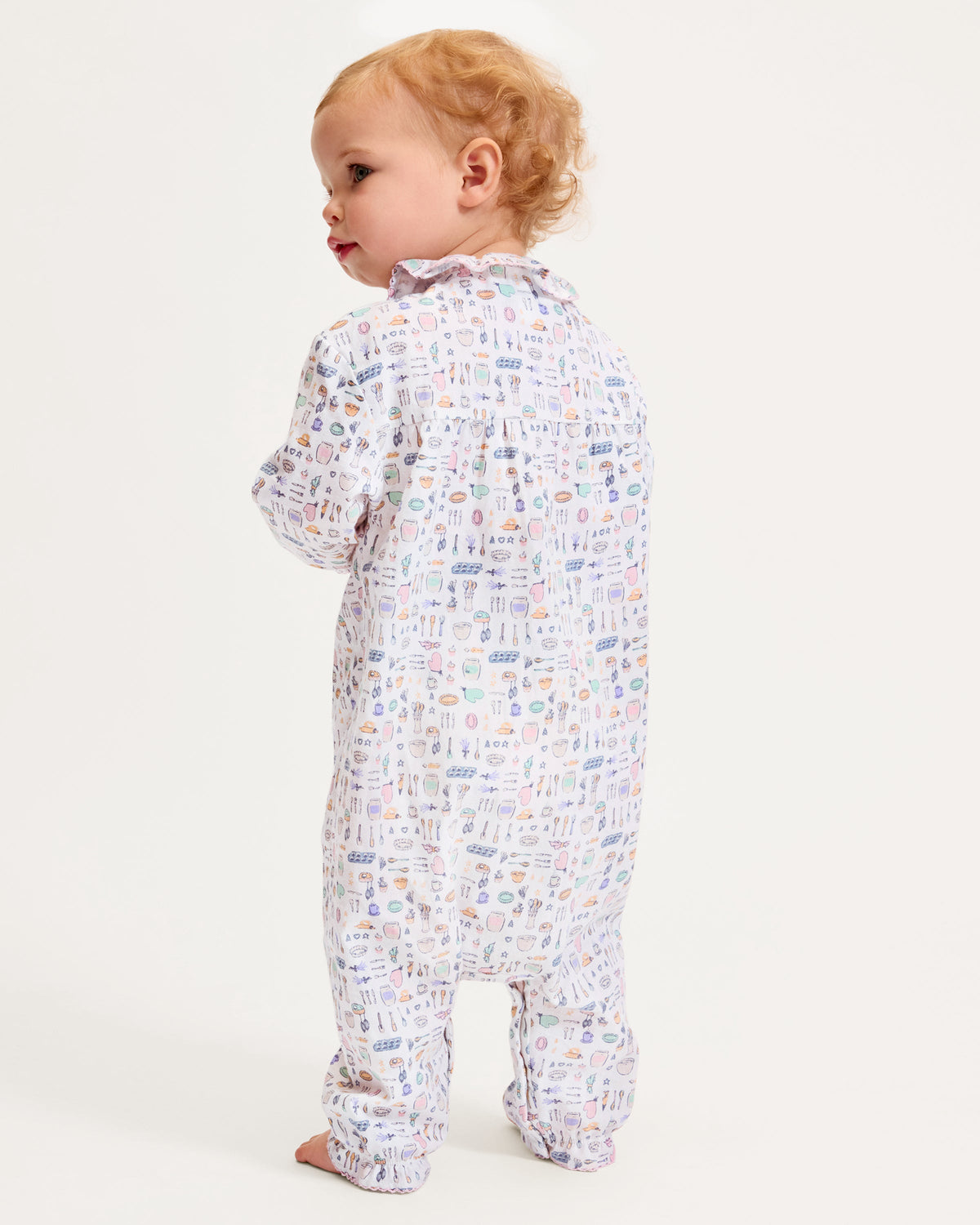 Baby's Twill Madeline Romper in Baking Spirits Bright