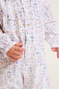 Baby's Twill Madeline Romper in Baking Spirits Bright