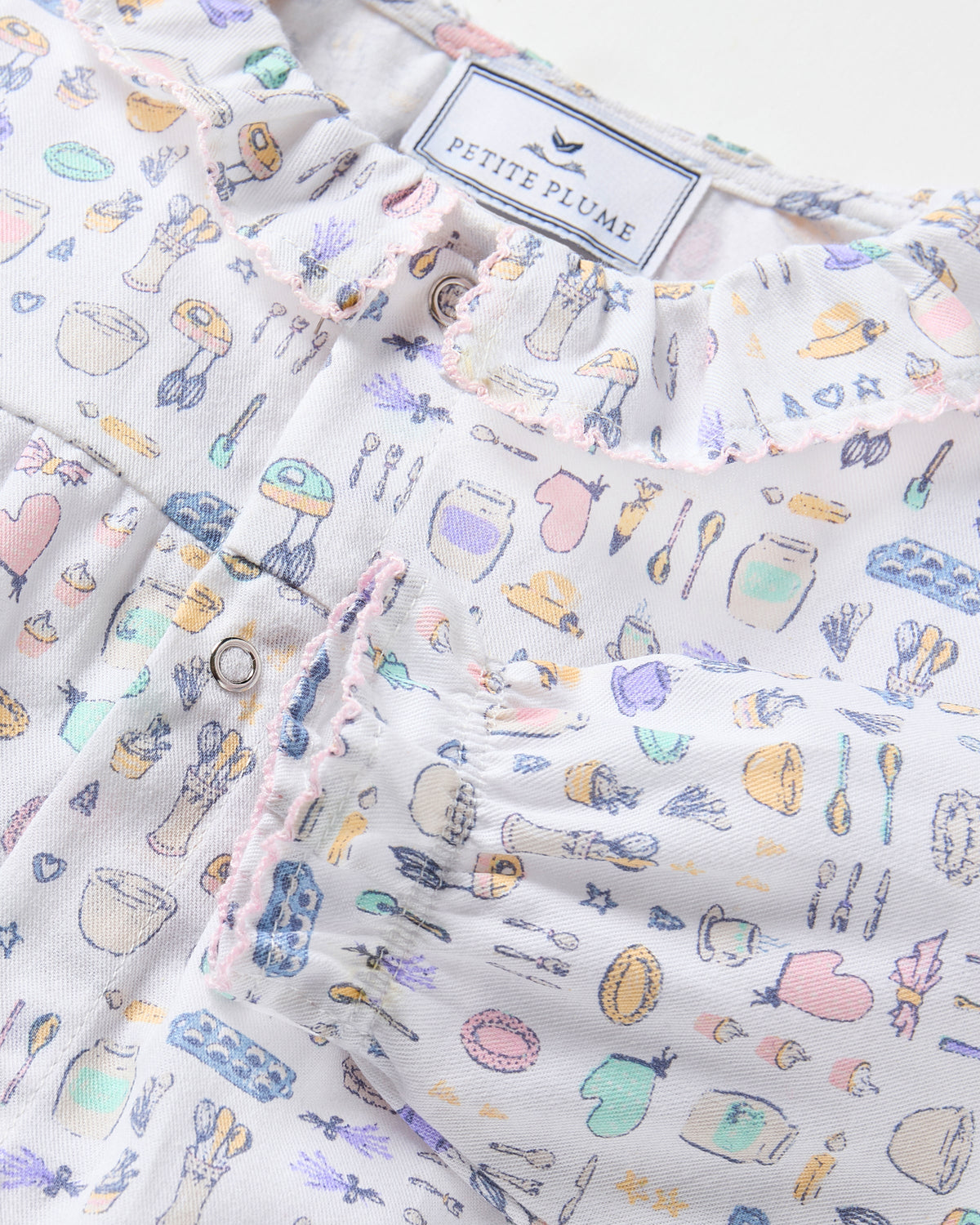 Baby's Twill Madeline Romper in Baking Spirits Bright