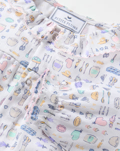Baby's Twill Madeline Romper in Baking Spirits Bright