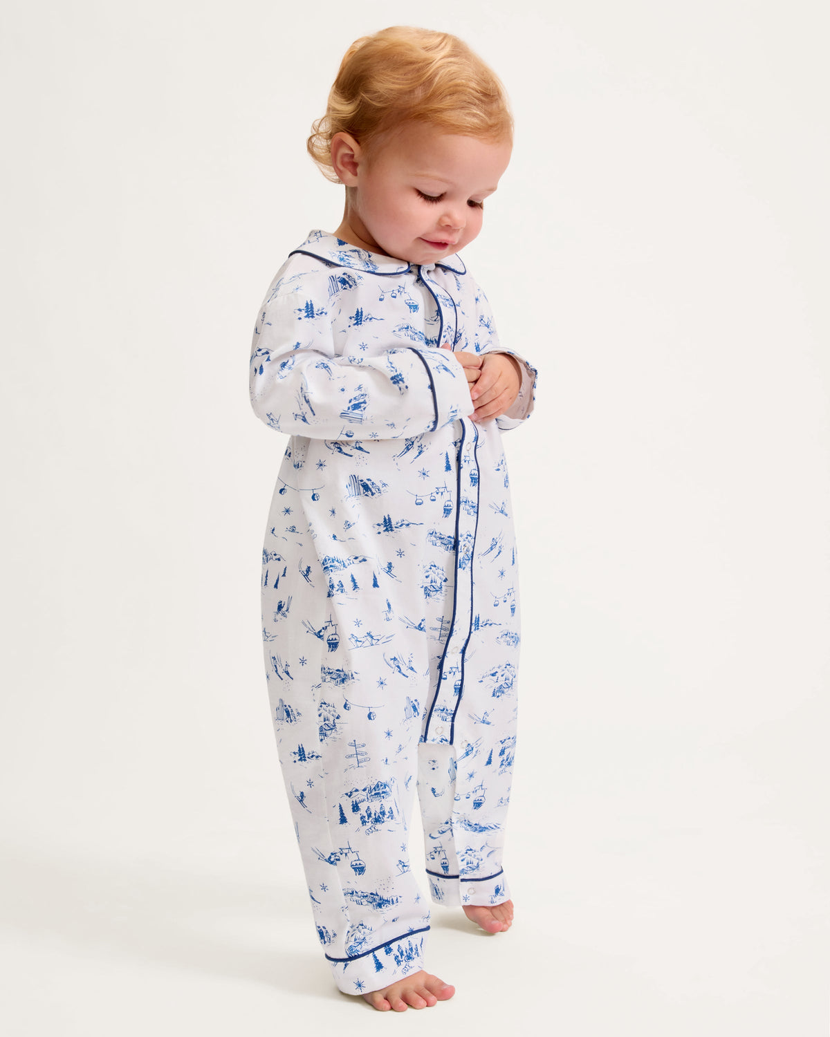 Baby’s Twill Cambridge Romper in Chalet Toile
