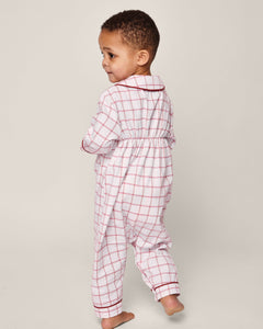 Baby’s Twill Cambridge Romper in Garnet Tattersall