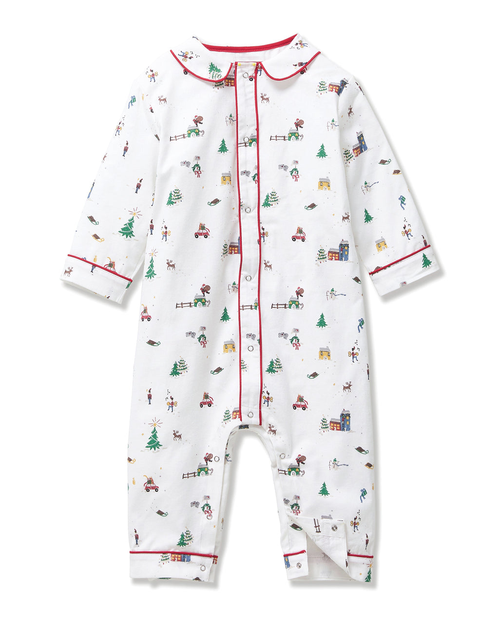 Baby’s Twill Cambridge Romper in Holiday Town