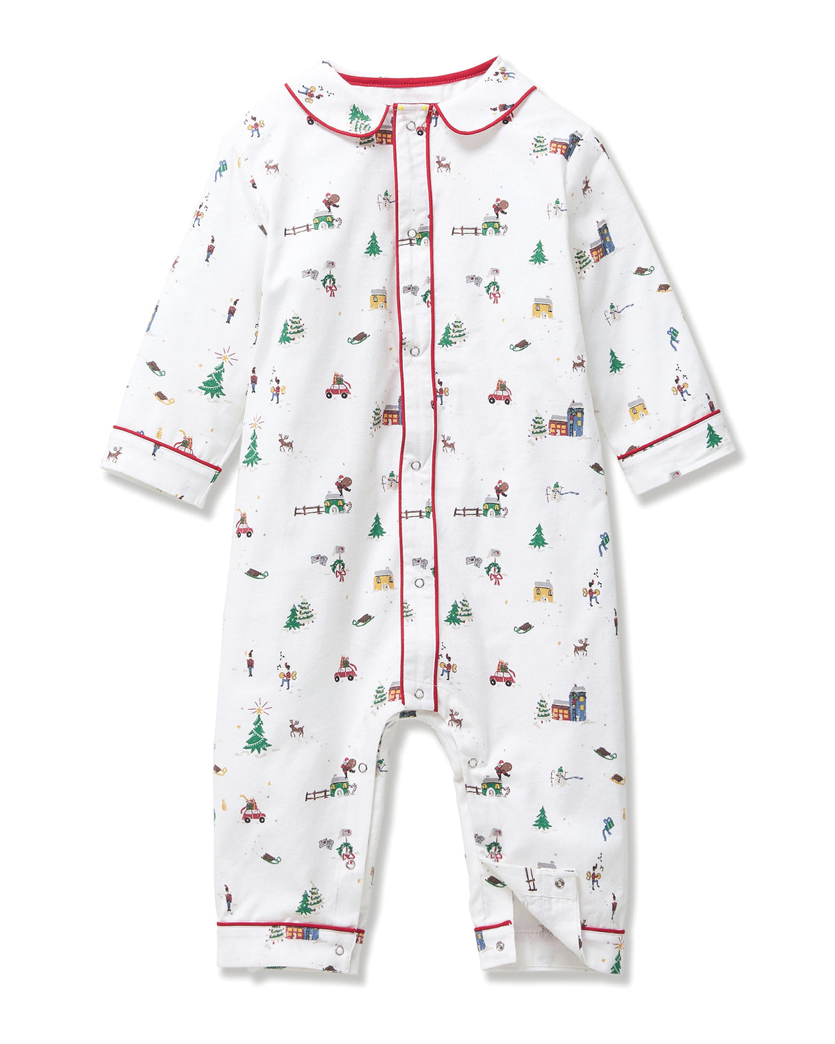 Baby’s Twill Cambridge Romper in Holiday Town