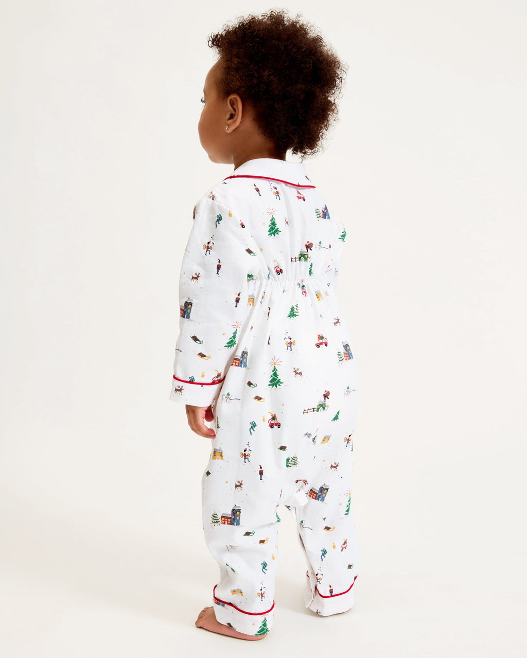 Baby’s Twill Cambridge Romper in Holiday Town