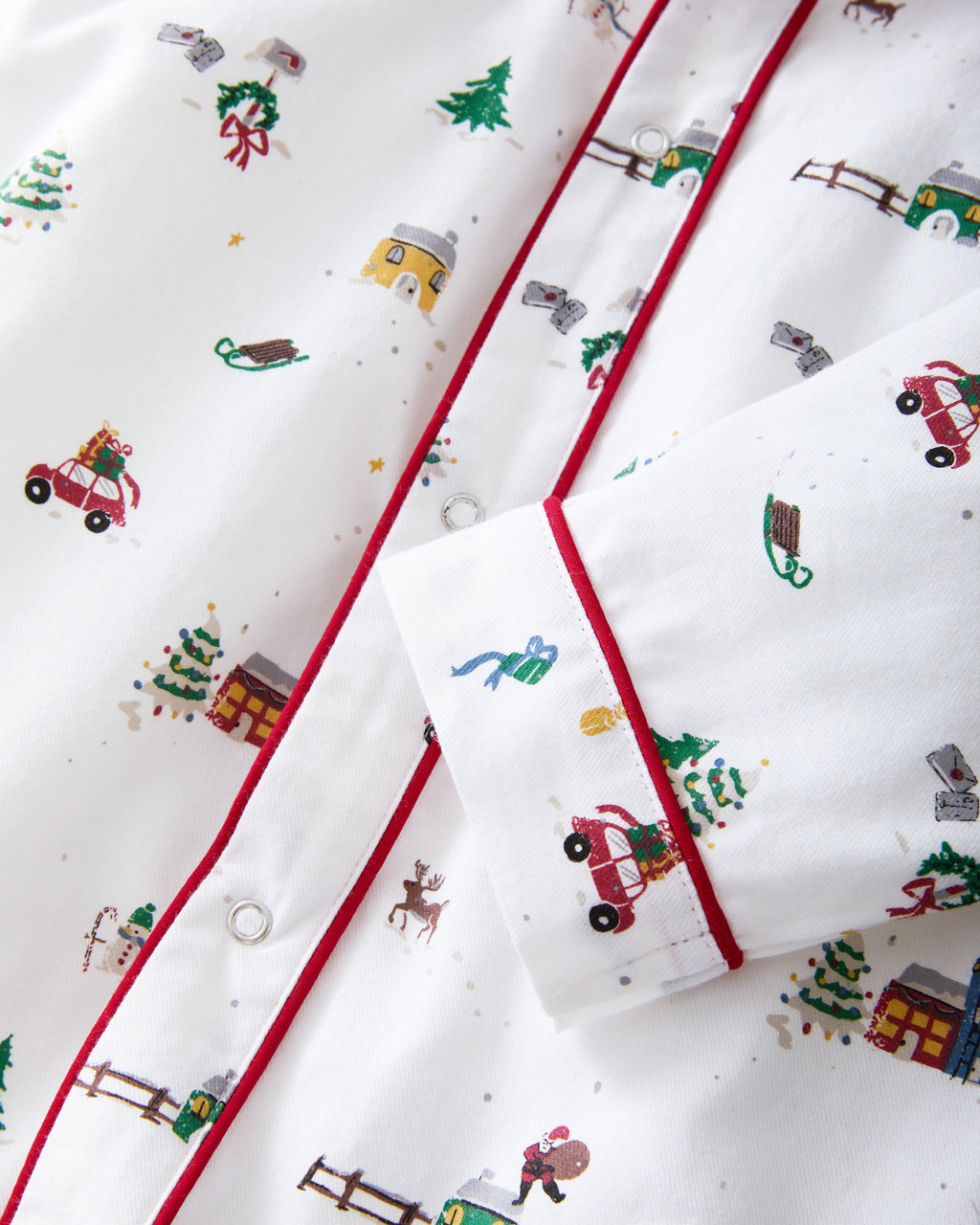 Baby’s Twill Cambridge Romper in Holiday Town