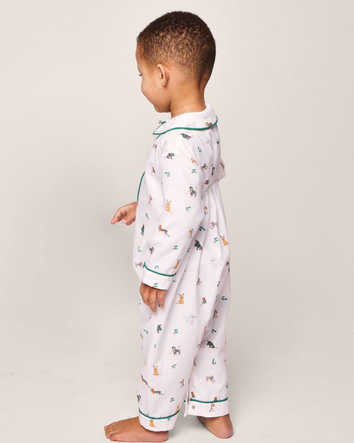 Baby's Twill Cambridge Romper in Jingle Paws