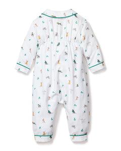 Baby's Twill Cambridge Romper in Jingle Paws