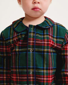 Baby's Brushed Twill Cambridge Romper in Kensington Tartan