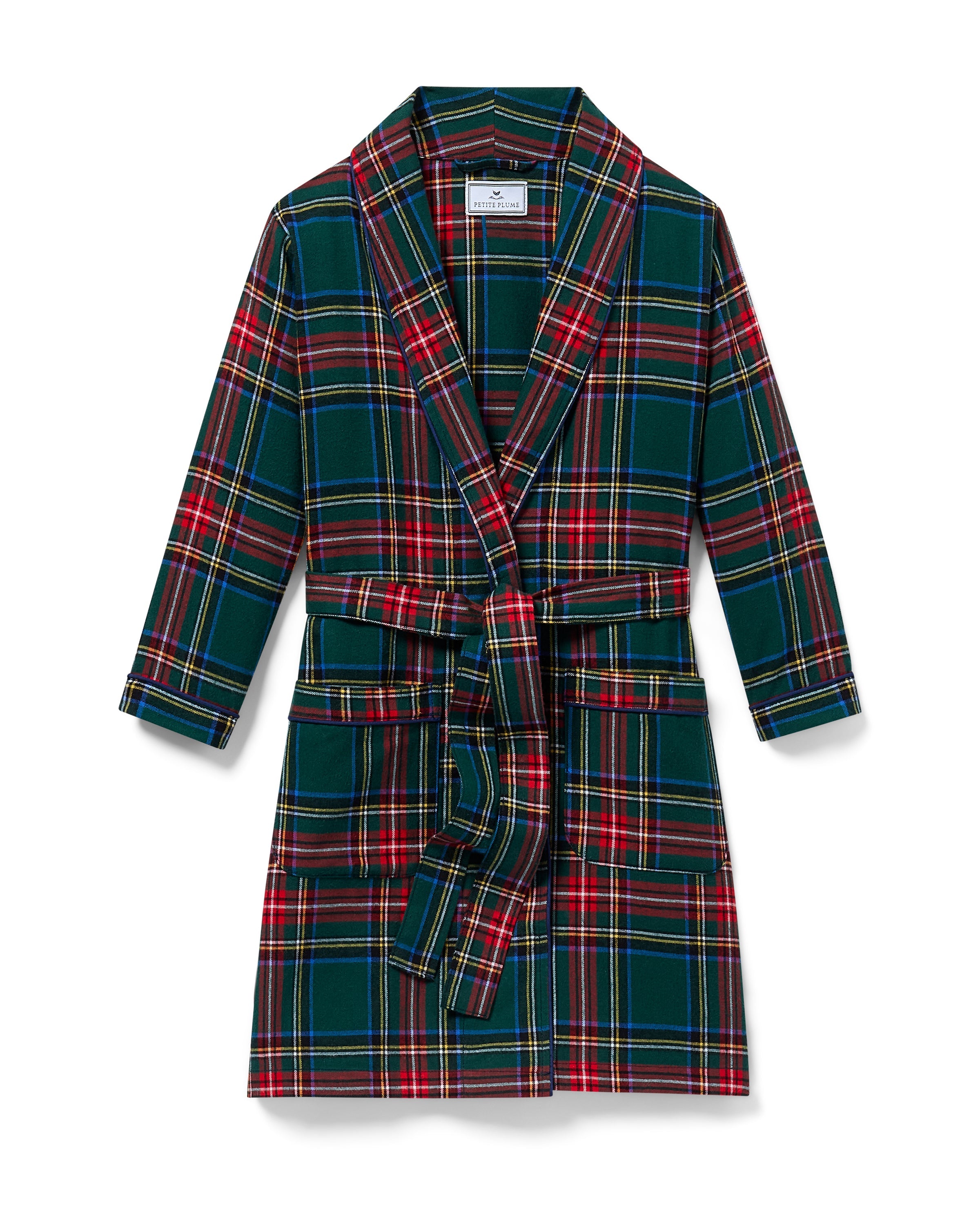 Kid's Brushed Twill Robe in Kensington Tartan