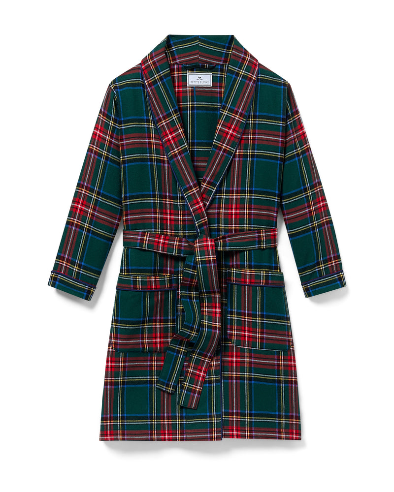 Kid's Brushed Twill Robe in Kensington Tartan
