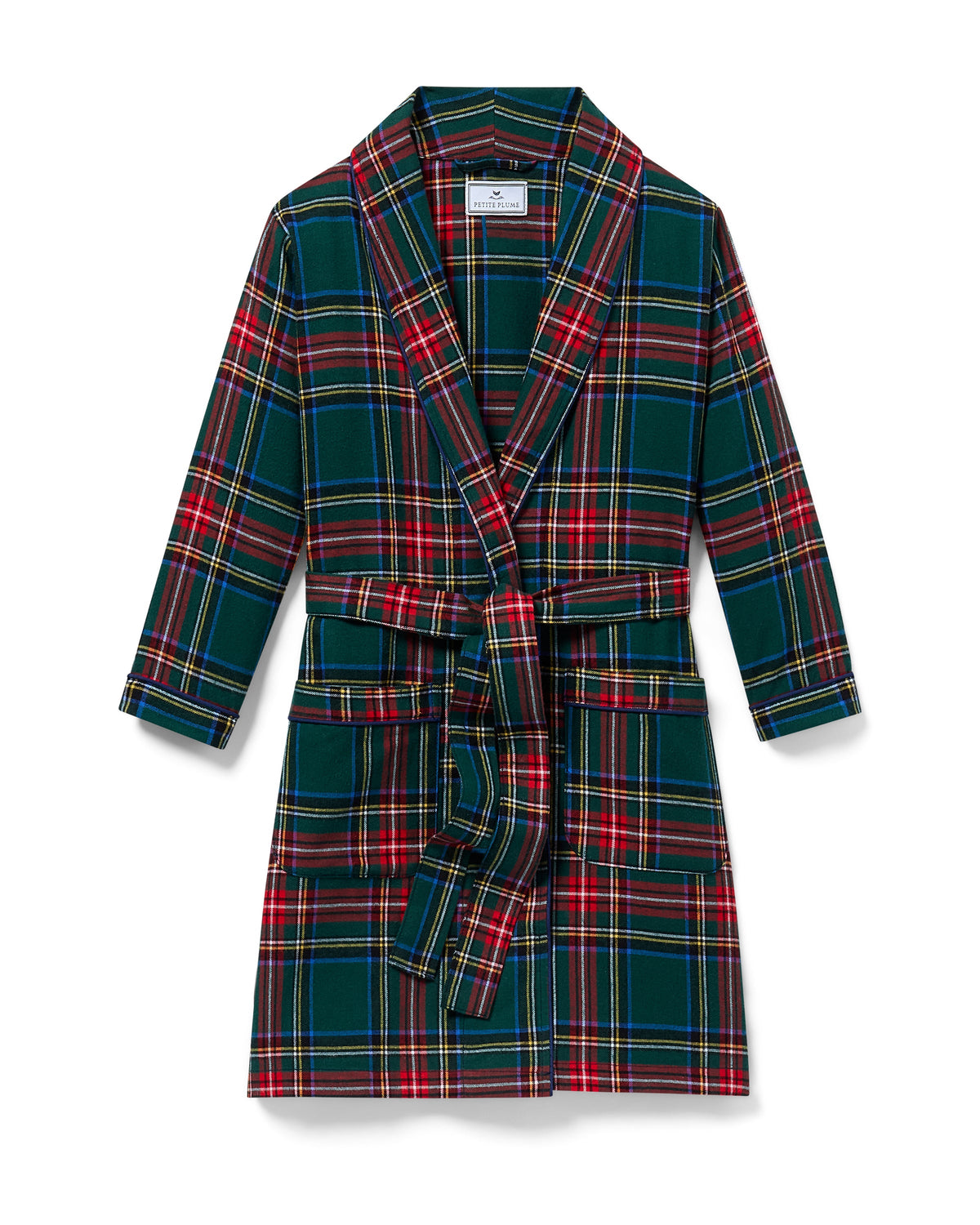 Kid's Brushed Twill Robe in Kensington Tartan