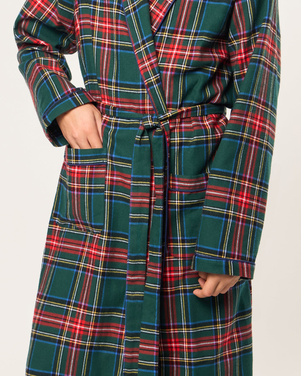 Kid’s Brushed Twill Robe in Kensington Tartan