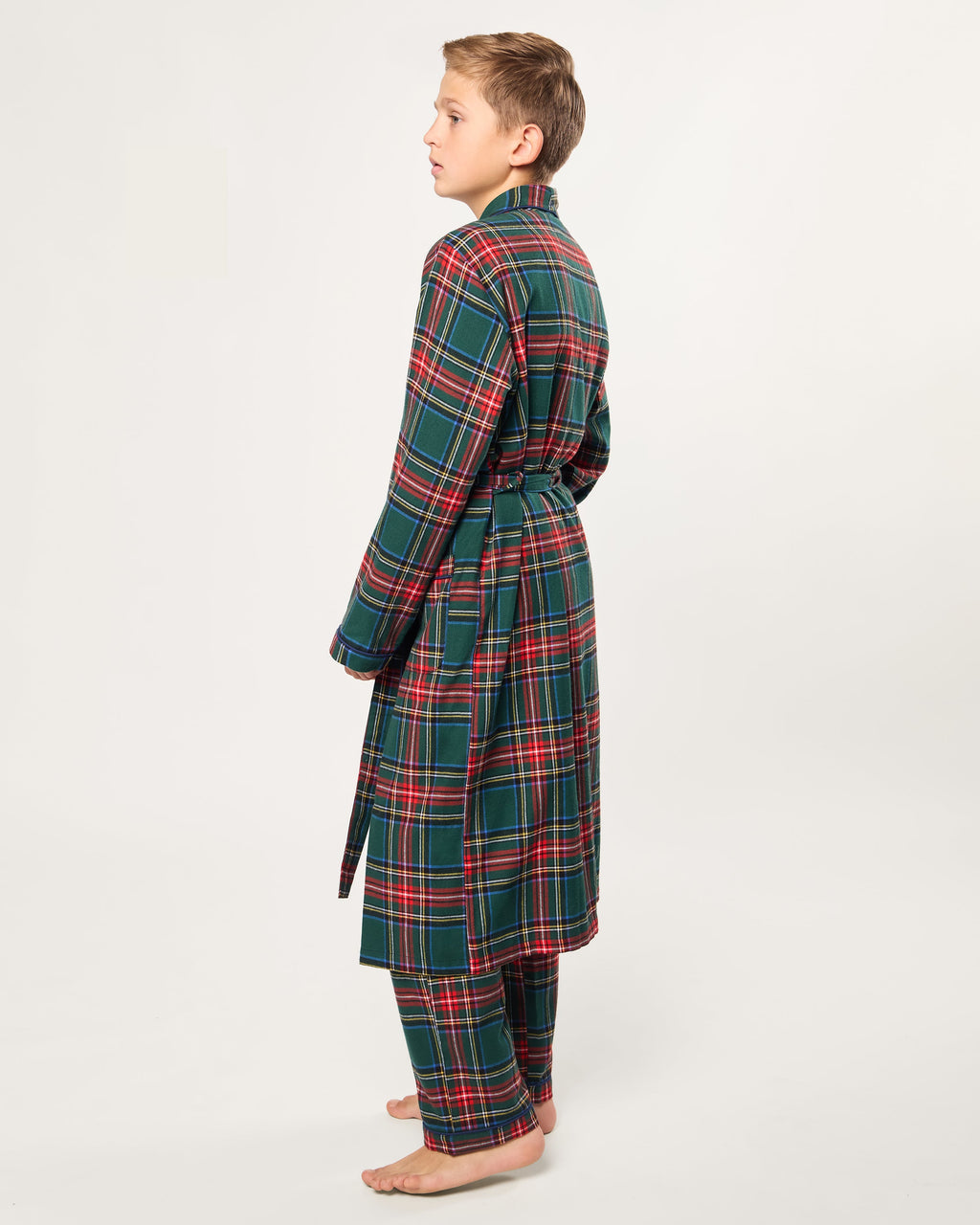 Kid’s Brushed Twill Robe in Kensington Tartan