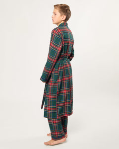 Kid's Brushed Twill Robe in Kensington Tartan