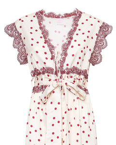 Croco Dress in Cherry Drops