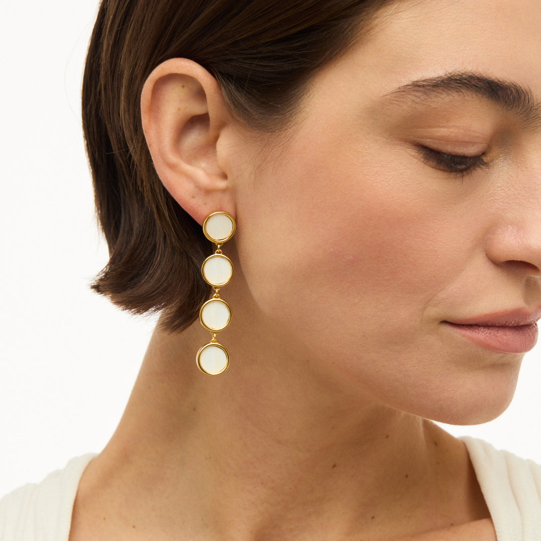Amy Multi-Bezel Drop Earring
