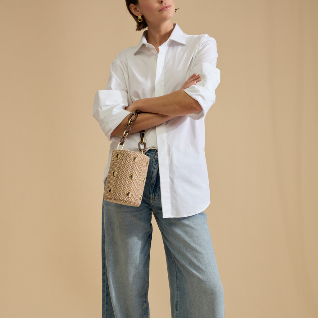 Greenwich Bucket Bag in Woven