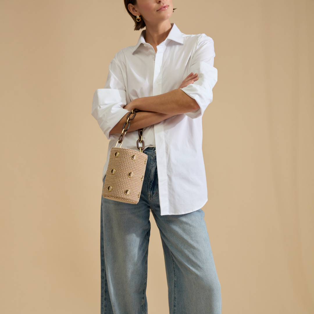 Greenwich Bucket Bag in Woven