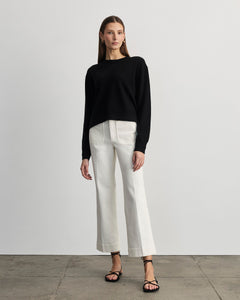 Cropped Nicole Pant in Chalk