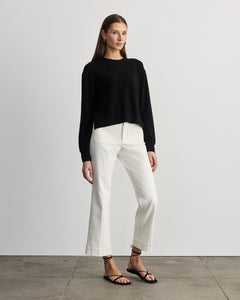 Cropped Nicole Pant in Chalk