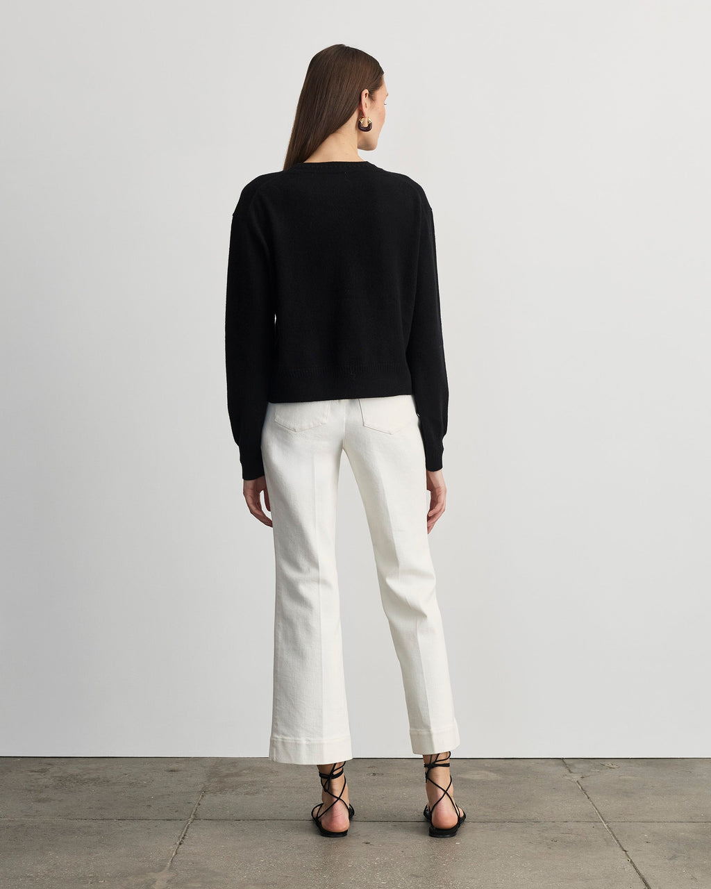 Cropped Nicole Pant in Chalk