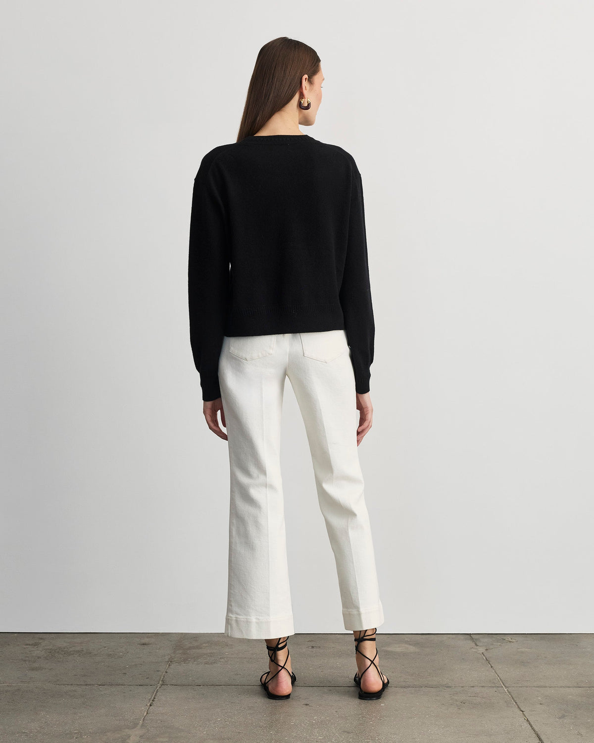 Cropped Nicole Pant in Chalk