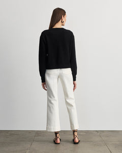 Cropped Nicole Pant in Chalk