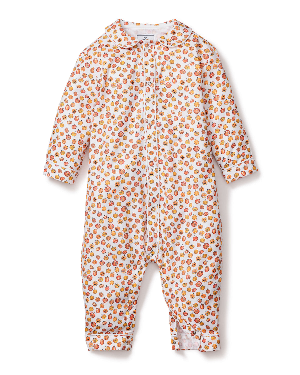 Baby's Twill Cambridge Romper in Pumpkin Patch