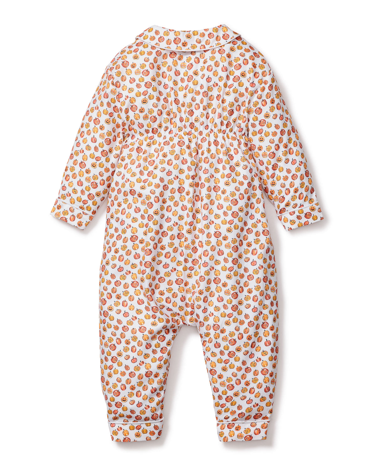 Baby's Twill Cambridge Romper in Pumpkin Patch